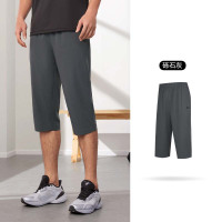 361°七分裤男新款宽松透气运动短裤健身休闲裤速干跑步短裤男652524704V 4XL 砾石灰