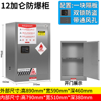 易企采 12加仑304不锈钢防爆柜 工业化学品存放柜实验室易燃危化品储存柜安全柜