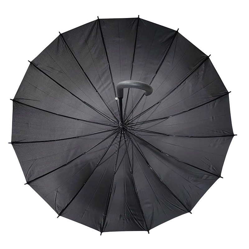 炯毅 加大雨伞长柄 半自动加固商务伞 雨伞16骨 JY13 把高清大图
