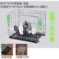 加粗鸽子笼鸽子用品用具鸽子配对笼养殖笼子金属折叠大号_1_632 默认尺寸 粗70*50*60带粪盘食具