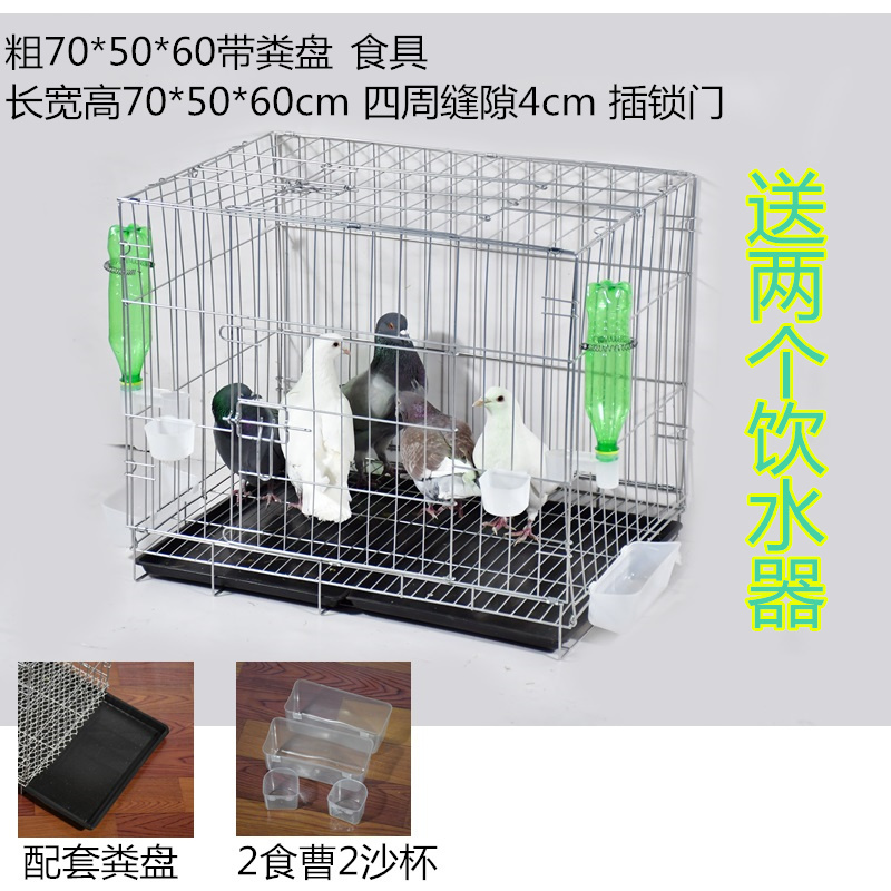加粗鸽子笼鸽子用品用具鸽子配对笼养殖笼子金属折叠大号