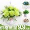 挂墙花篮仿真花套装挂壁挂饰墙挂篮假花室内吊篮墙面装饰花 小百合蓝色+3号挂