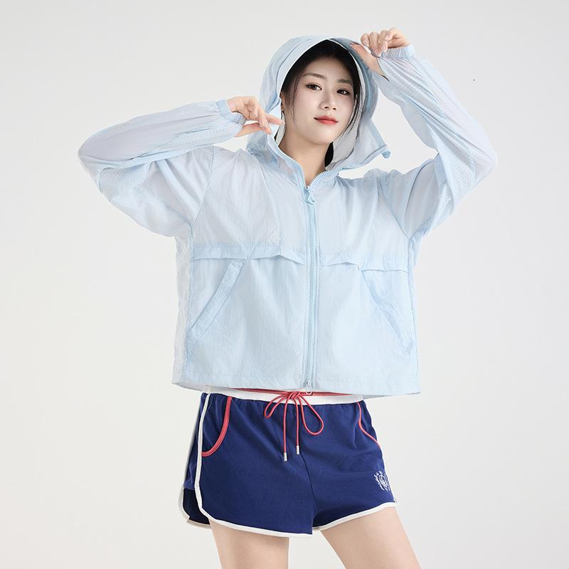 2026防晒衣女外穿夏季防紫外线UPF100防晒外套新款男女同款防晒服 女款短款-月光蓝 3XL（建议体重200-220斤）
