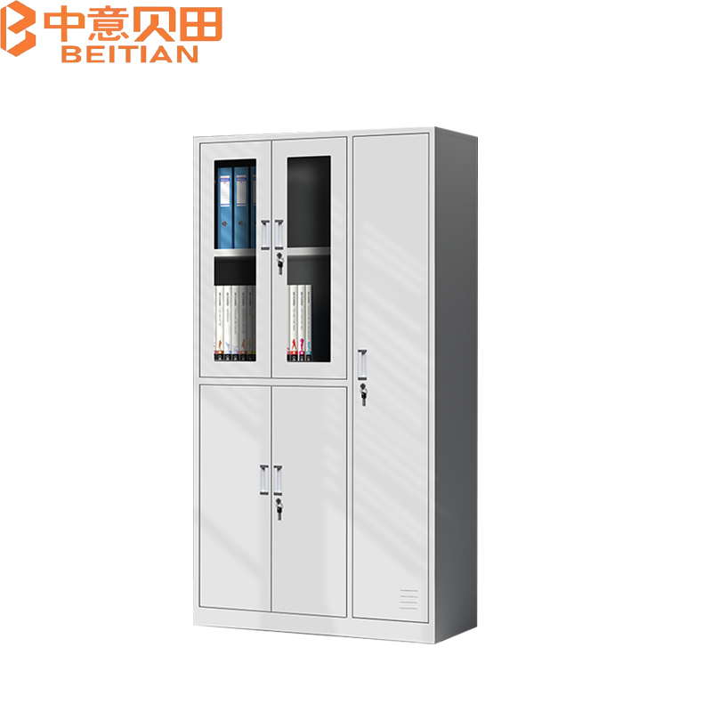 中意贝田 BT-G018 970*420*1800mm 办公室文件柜员工更衣收纳储物5门更衣柜 HJ 银灰色
