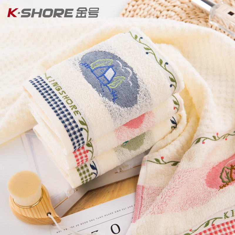 金号(KING SHORE)全棉 纯棉毛巾3 5 6条装加厚男女家用洗脸面巾柔软吸水可批发