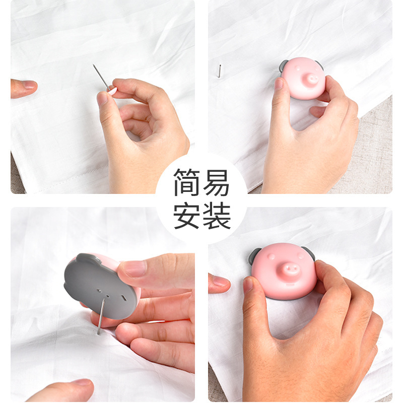 [秋冬必备]纯棉星星熊猫床上被沙发垫固定器家用固定防跑防滑垫扣