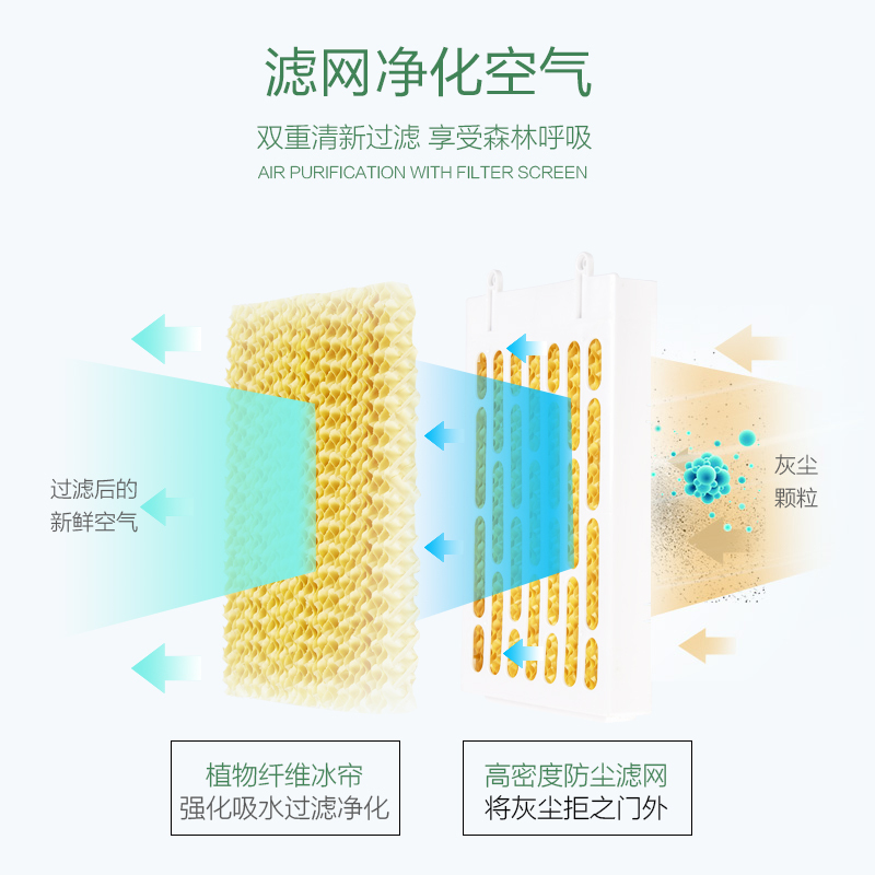 TCL单冷风扇/空调扇/电风扇/冷气扇/家用移动空气循环净化加湿制冷风TAC12-19AD