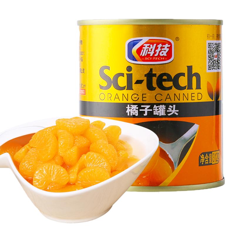 科技牌(SCI-TECH)糖水橘子罐头312g 桃子水果罐头 休闲食品 烘焙辅料 零食方便速食 自热火锅伴侣 饮料
