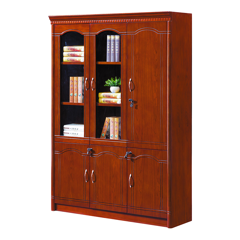 臻远ZY051414木质文件柜油漆贴木皮资料柜书柜 三门