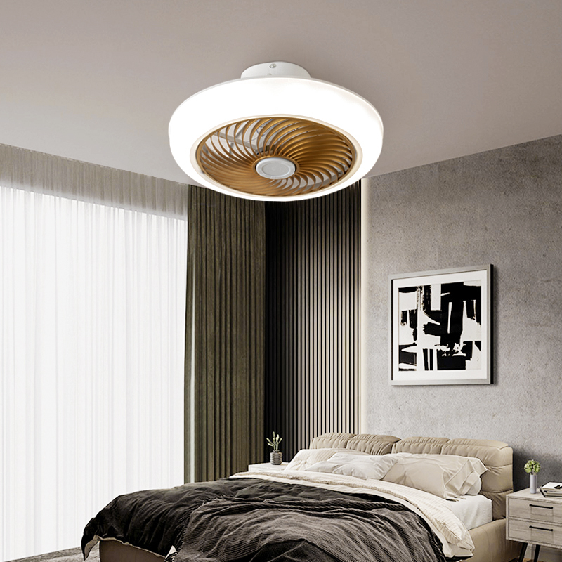 灯卧室餐厅书房北欧吸顶吊扇灯吊顶一体妖怪隐形灯风扇