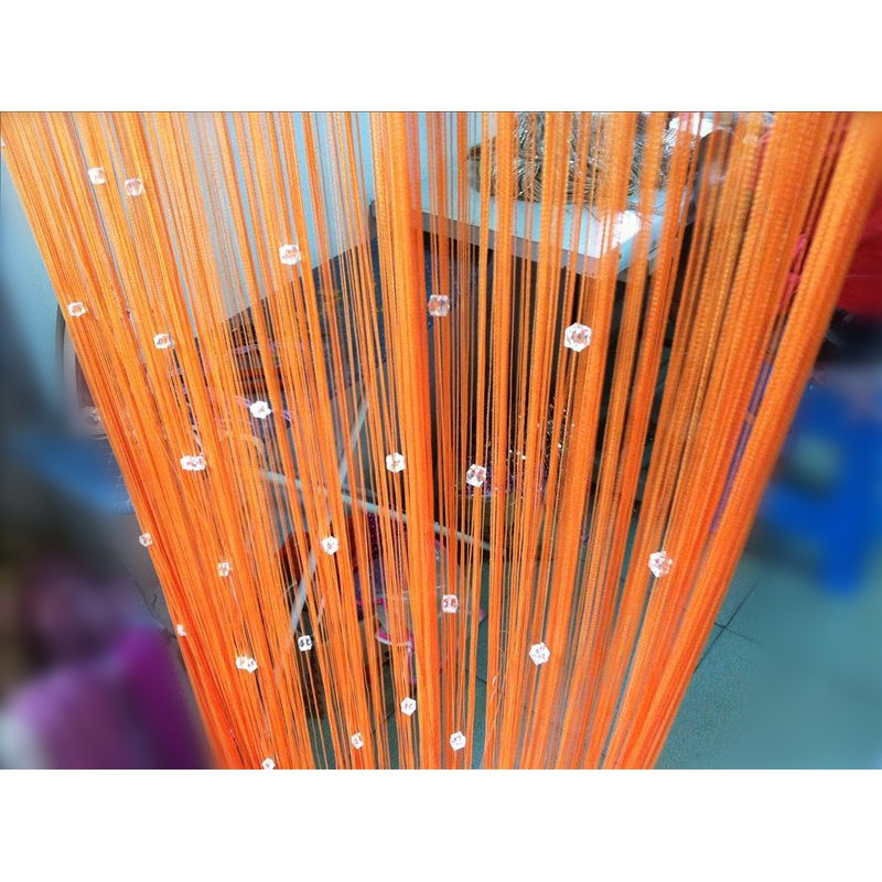 美帮汇挂帘隔断帘线帘水晶流苏珠帘房间装饰帘子客厅院成品窗帘