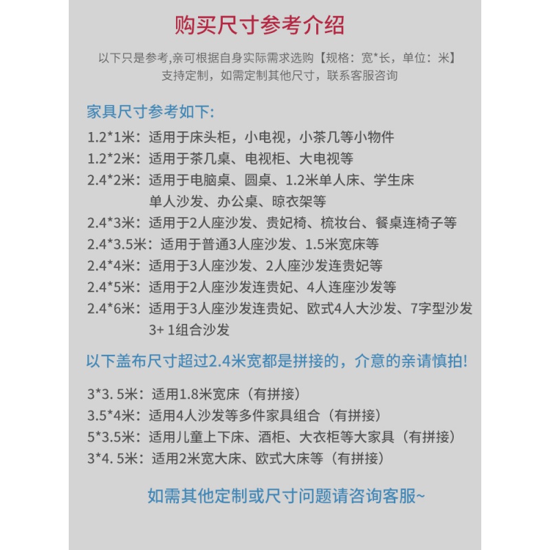 家柏饰(CORATED)家具沙发防尘布料遮灰布装修遮卧室客厅床防尘罩大盖布挡灰布 浅灰 2.4*5.0m(4人沙发)高清大图