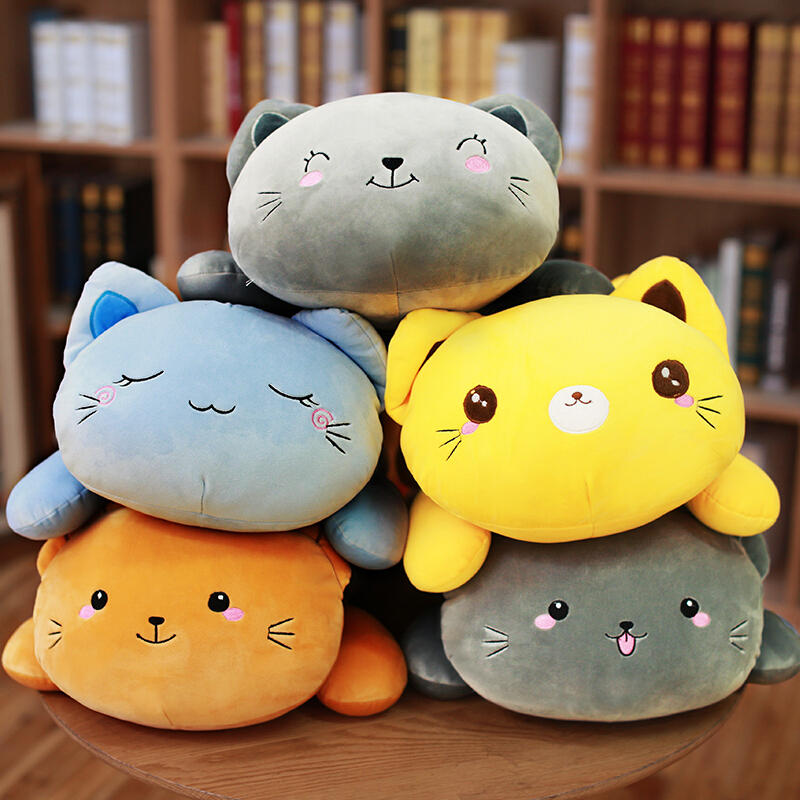 猫咪抱枕被子两用午睡枕头办公室车载枕汽车靠枕靠垫空被毯子猫咪灰色