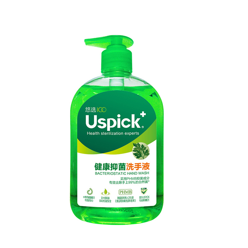 Uspick+悠选健康抑菌洗手液500ml洗手液泡沫丰富滋润保湿高清大图