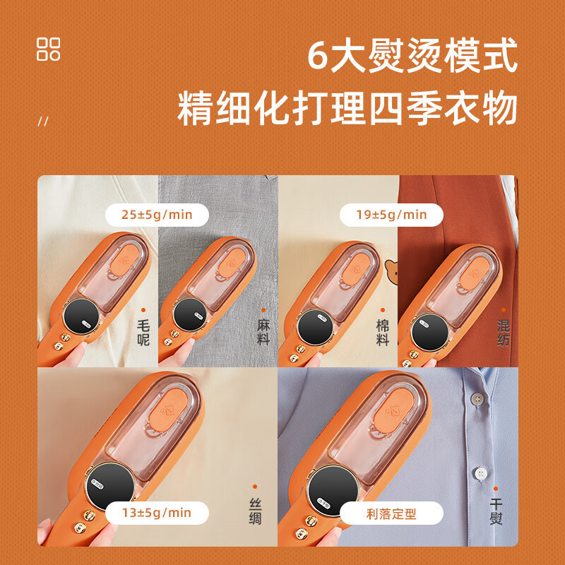 苏泊尔(SUPOR)挂烫机家用手持蒸汽熨烫机熨衣机干湿双烫旅游出差便携式小型电熨斗除皱EGH-902A