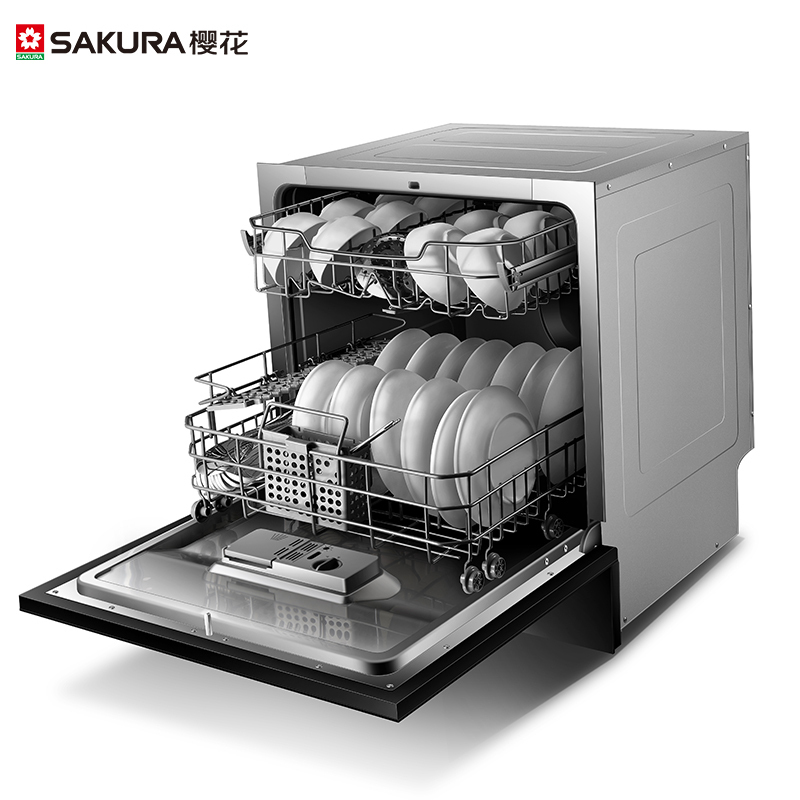 樱花(SAKURA)嵌入式洗碗机SCE-8WB01 家用自动洗碗器70℃高温消毒 冷凝式烘干 8-9套高清大图