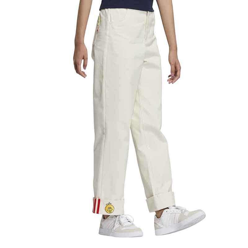 Adidas阿迪达斯Neo女裤春季芝麻街联名休闲阔腿裤长裤HD7276