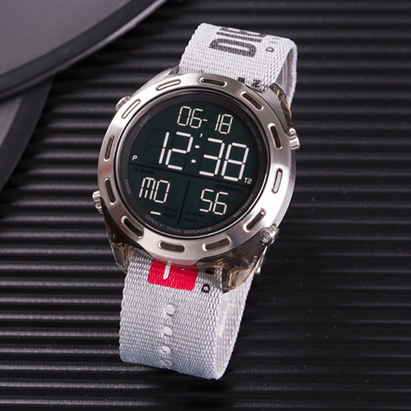 迪赛diesel手表时尚帆布带时尚运动电子表男士腕表dz1894