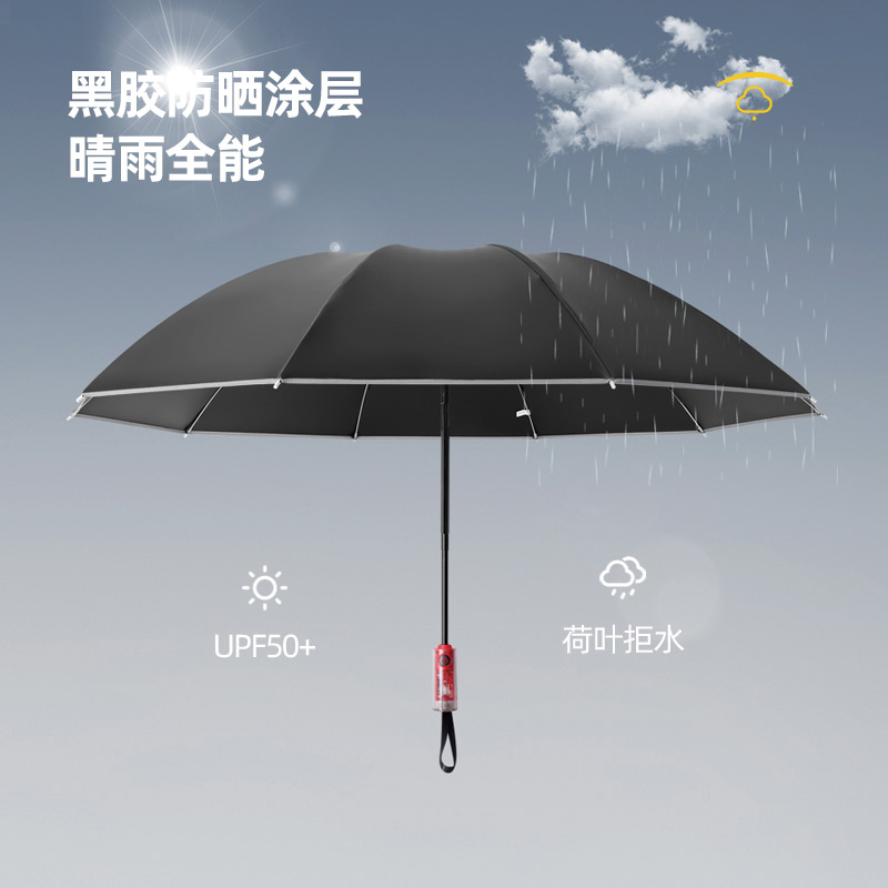 艾逸瑶选 赛博系列全自动铝合金反向伞机械防回弹手柄 YS-1845高清大图