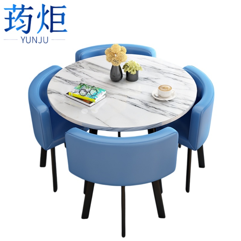 荺炬小圆桌一桌4椅70cm套高清大图