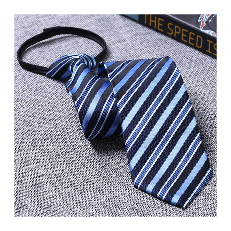 银行保安男商务工作正装职业装易拉得懒人方便上班拉链式韩版领带领带