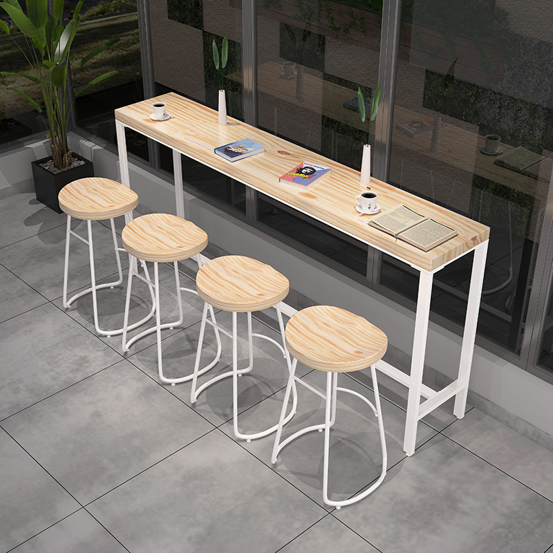 寻木匠实木高脚吧台桌椅家用客厅组合靠墙酒吧隔断长条桌ktv奶茶店