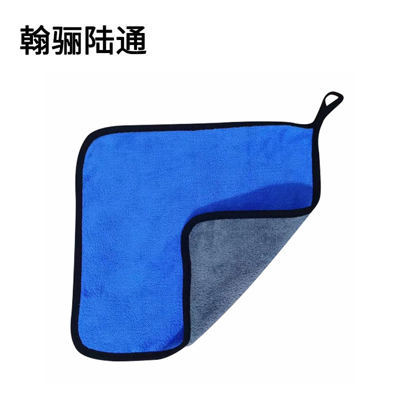 翰骊陆通 涤棉复合小方巾擦车巾擦试布 30cm*30cm 条高清大图