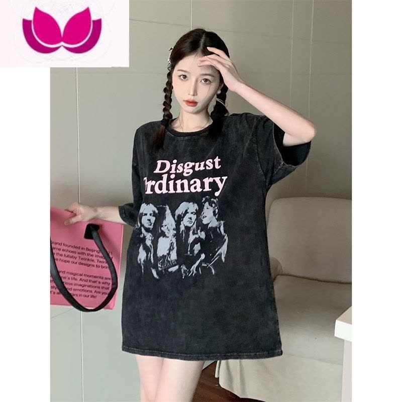 七斓美式辣妹正肩短袖T恤女夏季2023新款抽绳设计感修身显瘦短款上衣图片