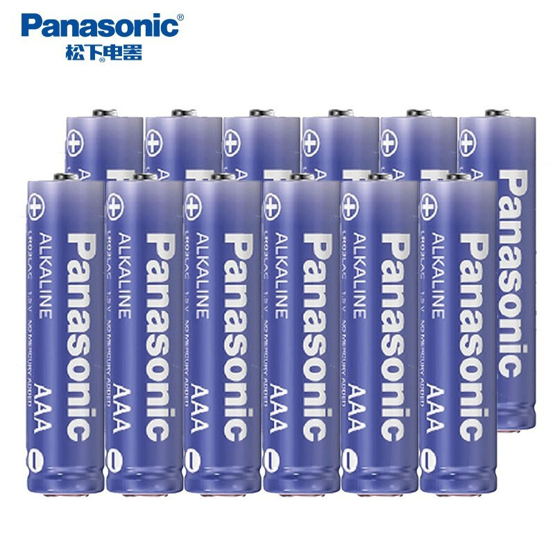 松下Panasonic正品进口碱性7号干电池LR03LAC/12SA 遥控门锁手电筒玩具键盘鼠标遥控器12粒装