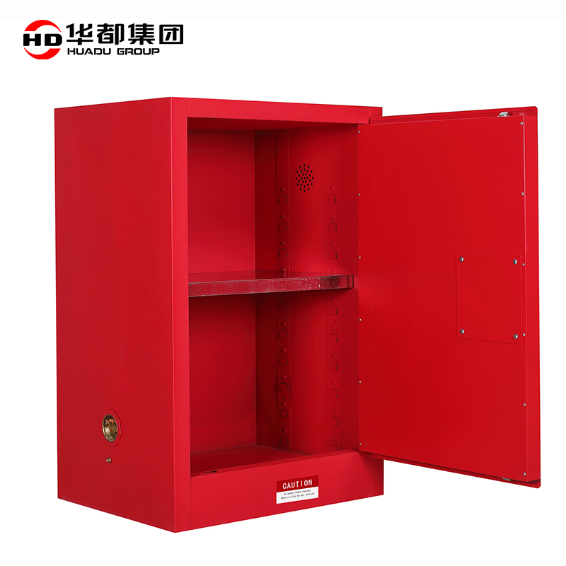 华都HDF-151R 红12加仑45L安全防爆柜华都防爆柜工业安全柜药品化学柜易燃可燃液体弱酸弱碱存储柜双锁全钢高清大图