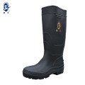 盾王 劳保靴 Y02-21 PVC高帮防水雨靴防砸防刺穿牛筋底防护靴工业劳保胶鞋黑色 40码