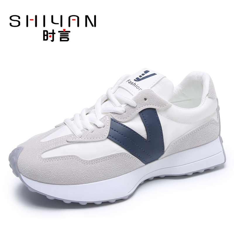 时言(SHIYAN)网红老爹鞋女2022新款透气女士运动鞋ins潮流休闲女鞋韩版平底阿甘鞋女