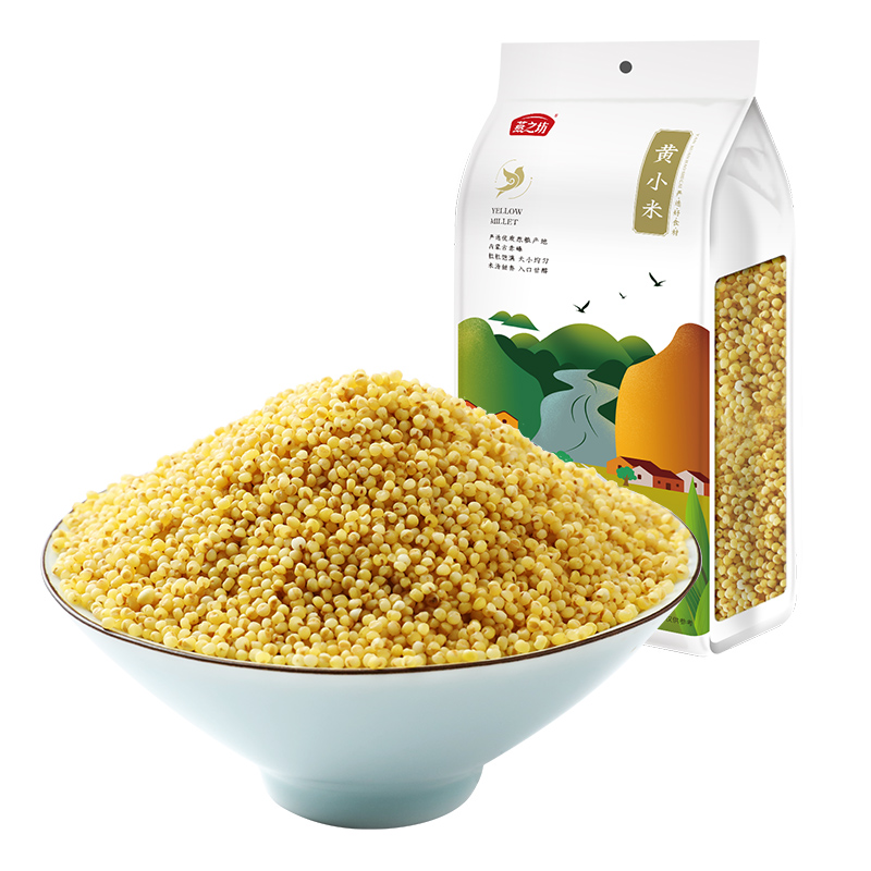 燕之坊 黄小米1kg六面体量贩 黄金苗黄小米2斤 五谷杂粮