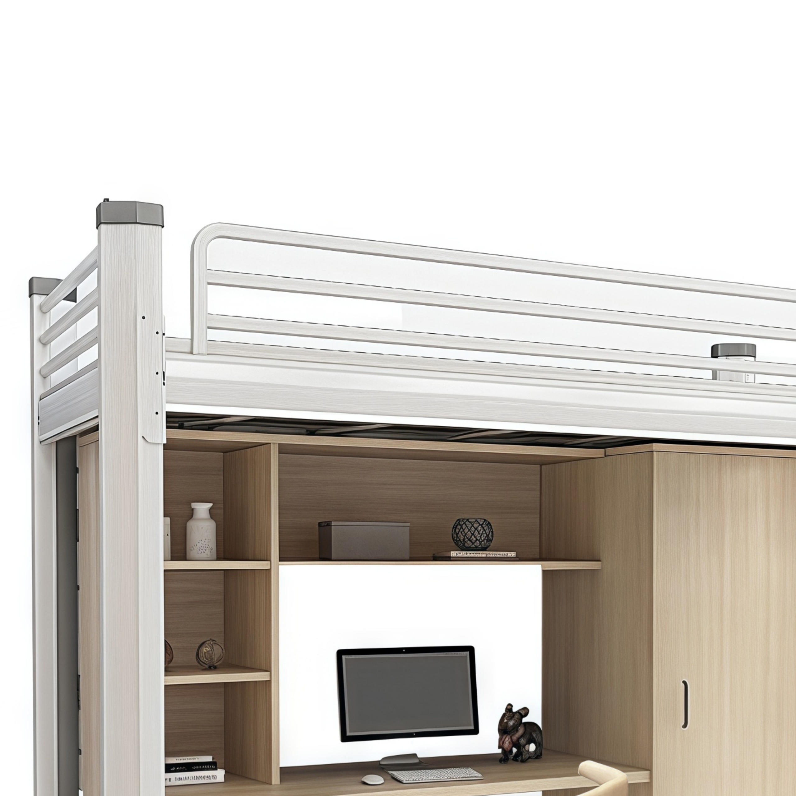 宗泊檬 钢制公寓床 4200*1200*2100mm 套高清大图