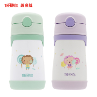 膳魔师(THERMOS)保温杯TCKC-350 SL PLW儿童吸管杯316L儿童水杯多功能保温杯305ML