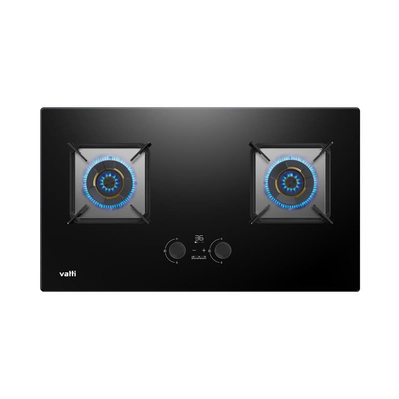 华帝(vatti)5.0KW火力燃气灶i10081B天然气 单灶具双眼灶厨房家用嵌入式可定时功能自动熄火保图片