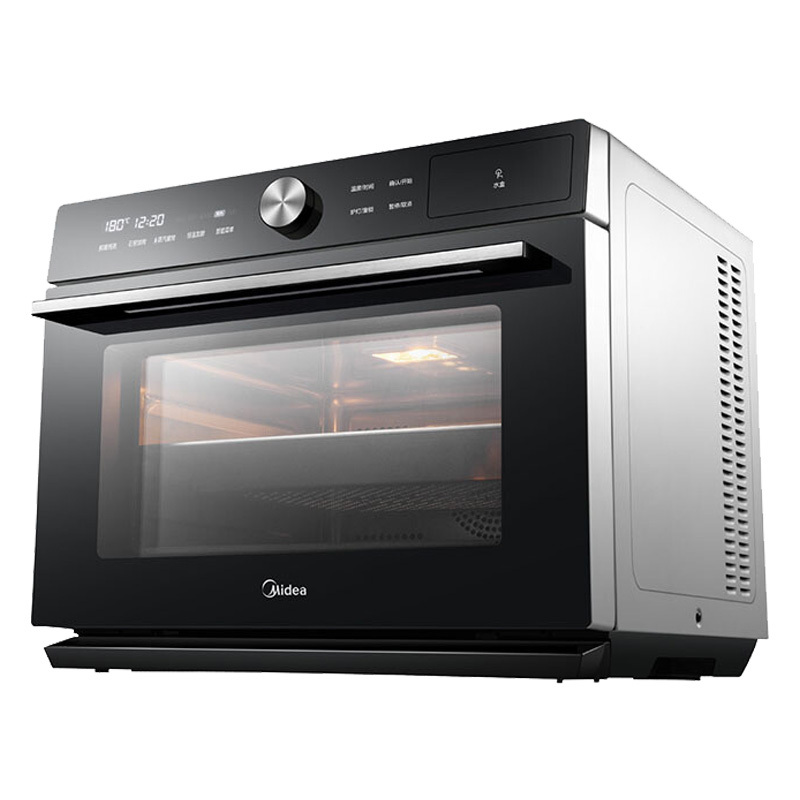 美的 s5-l300e 30l家用蒸汽烤箱 电蒸箱电烤箱二合一 台式智能烘焙蒸