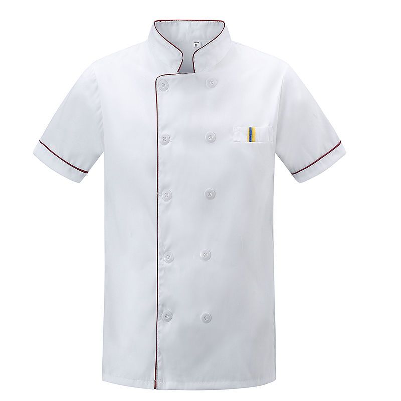 厨师服短袖厨师工作服装夏装半袖酒店饭店餐厅食堂厨房春秋绣长袖串得