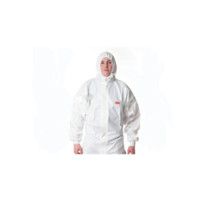 3M 4515白色带帽连体防化服XL