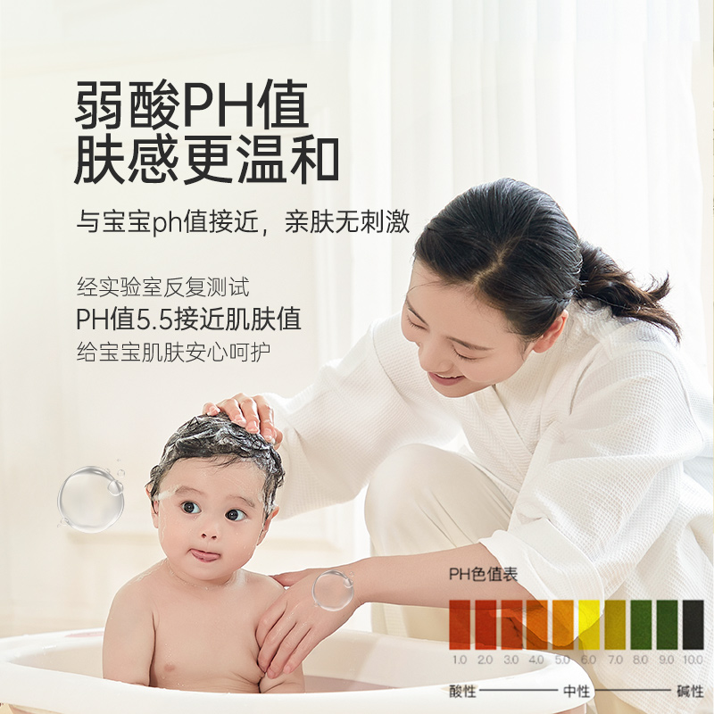 松达婴儿护肤山茶油沐浴露洗护二合一新生儿沐浴液宝宝儿童洗发水300ml高清大图
