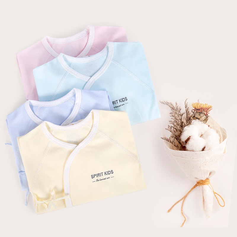spiritkids 婴儿内衣纯棉新生儿衣服0-3-6个月宝宝连体衣蝴蝶衣