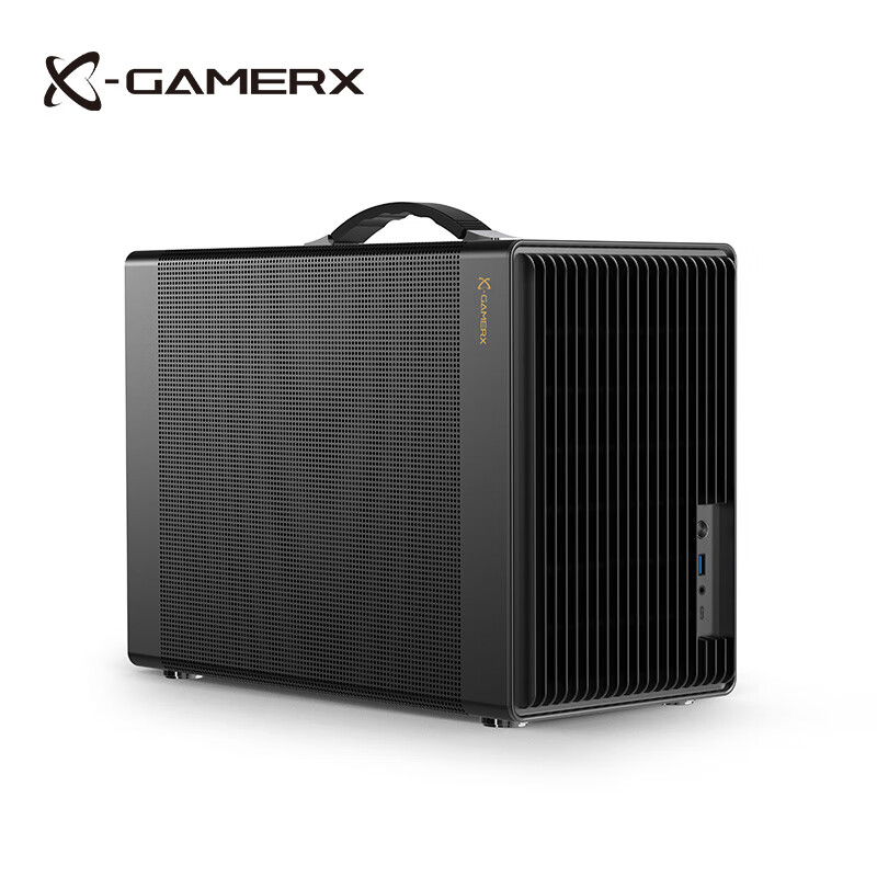 甲骨龙 电脑机箱 玩嘉铝元素手提紧凑便携ITX/MATX侧透水冷台式迷你纯白电脑小机箱 单机箱