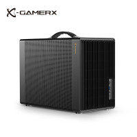 甲骨龙 电脑机箱 玩嘉铝元素手提紧凑便携ITX/MATX侧透水冷台式迷你纯白电脑小机箱 单机箱