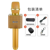 屁颠虫(Hifier) X16 无线蓝牙麦克风智能AI全民K歌音响话筒一体手机电脑通用 升级AI版 金色 3.5耳机口