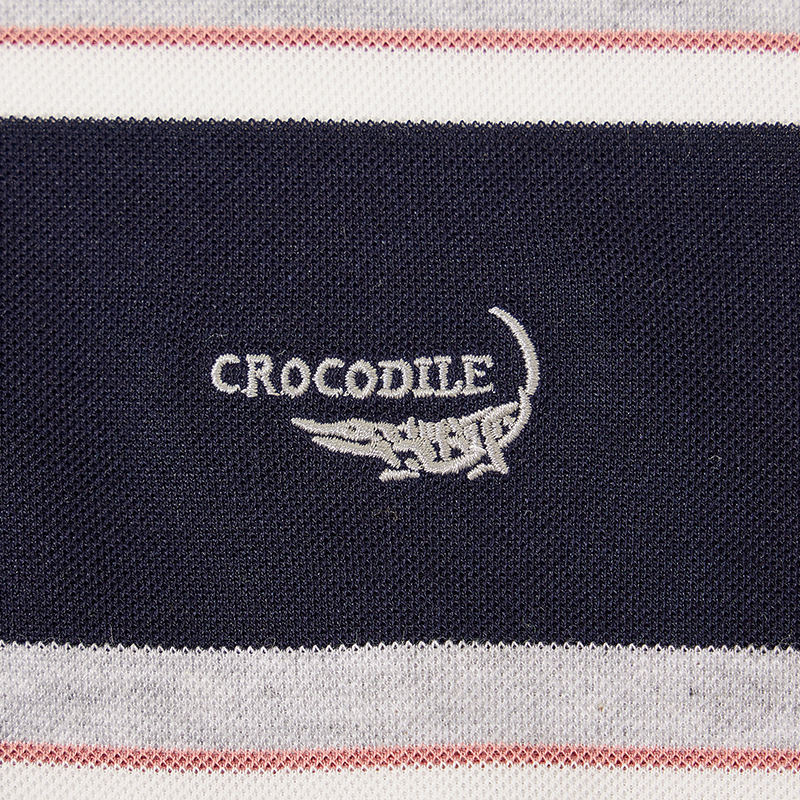 鳄鱼恤CROCODILE 秋季男装新品 男士商务休闲条纹时尚翻领长袖polo衫 顺丰发货 BA-53512
