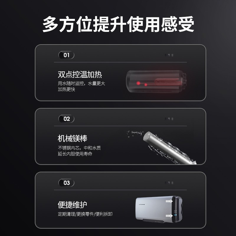 领锋(LEFLY)H1-5速热式电热水器速热大容量35L