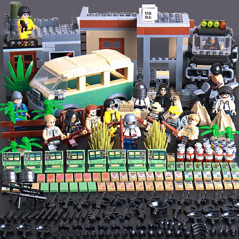 乐高绝地求生人仔荒野行动拼装积木军事小人吃鸡游戏玩具男孩子装