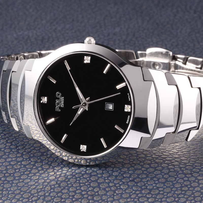 polomark情侣系列-典雅男士钨钢腕表p3952ag报价_参数
