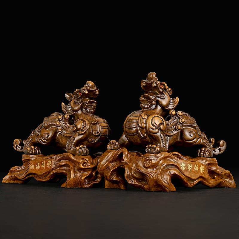 开光招财貔貅摆件一对貔恘聚财皮丘办公室开张新店铺开业工艺礼品