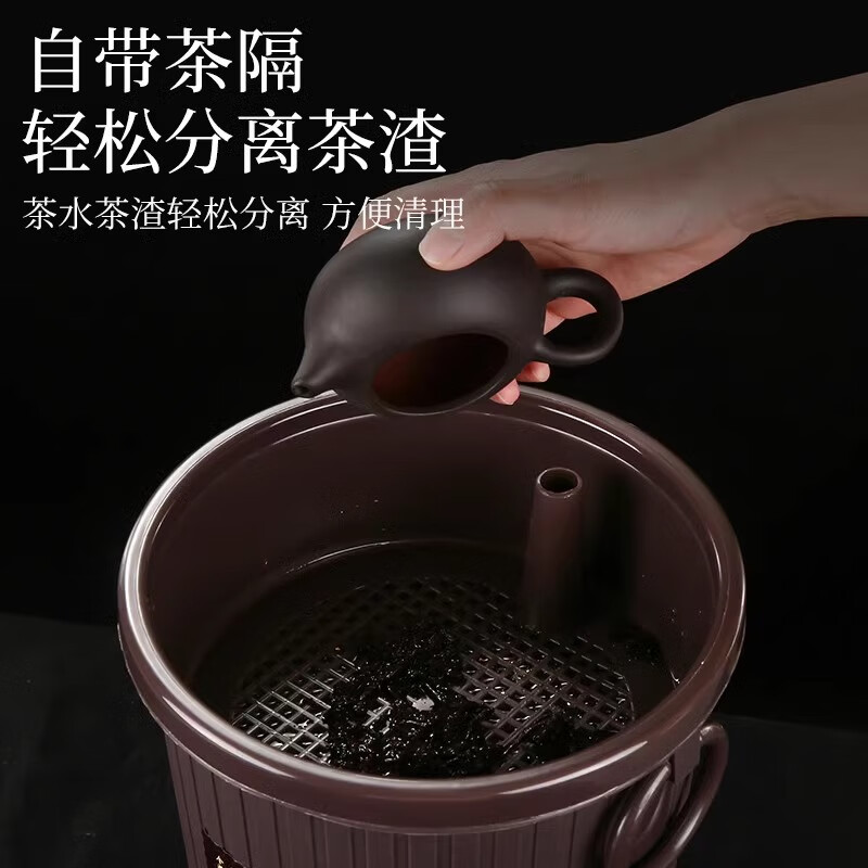 梦莺 高27.5 口径26CM茶渣桶滤茶桶茶水桶茶盘排水桶茶具废水桶8002(计价单位:个)高清大图